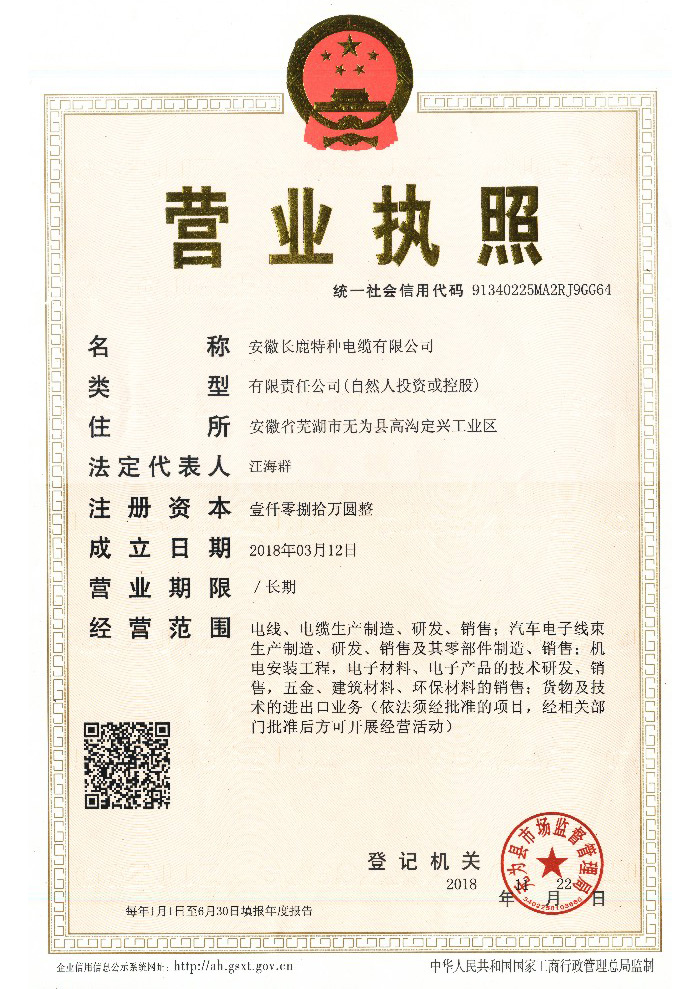 營業執照正本